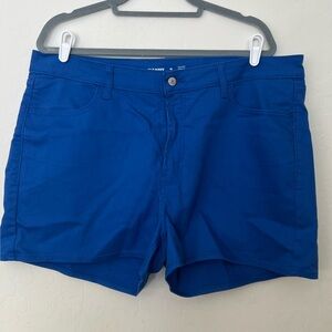 Old Navy Blue Bermuda Shorts Casual Cotton Blend
